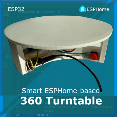 Build a Smart 360 Photo Turntable powered by ESP32, ESPHome, and Home Assistant for automated product photography. Perfect for smooth, consistent, and hands-free image capture.