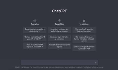 Screenshot of ChatGPT Web Interface