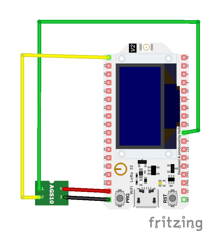 AGS10 Sensor wiring with ESP32