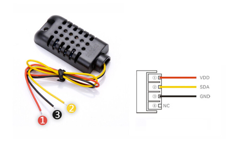 DHT21 / AM2301A Temperature and Humidity Sensor pinout