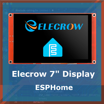 Learn how to configure and set up the Elecrow 7.0" HMI display with ESPHome. The step-by-step guide, including pin mapping and a working ESPHome configuration.