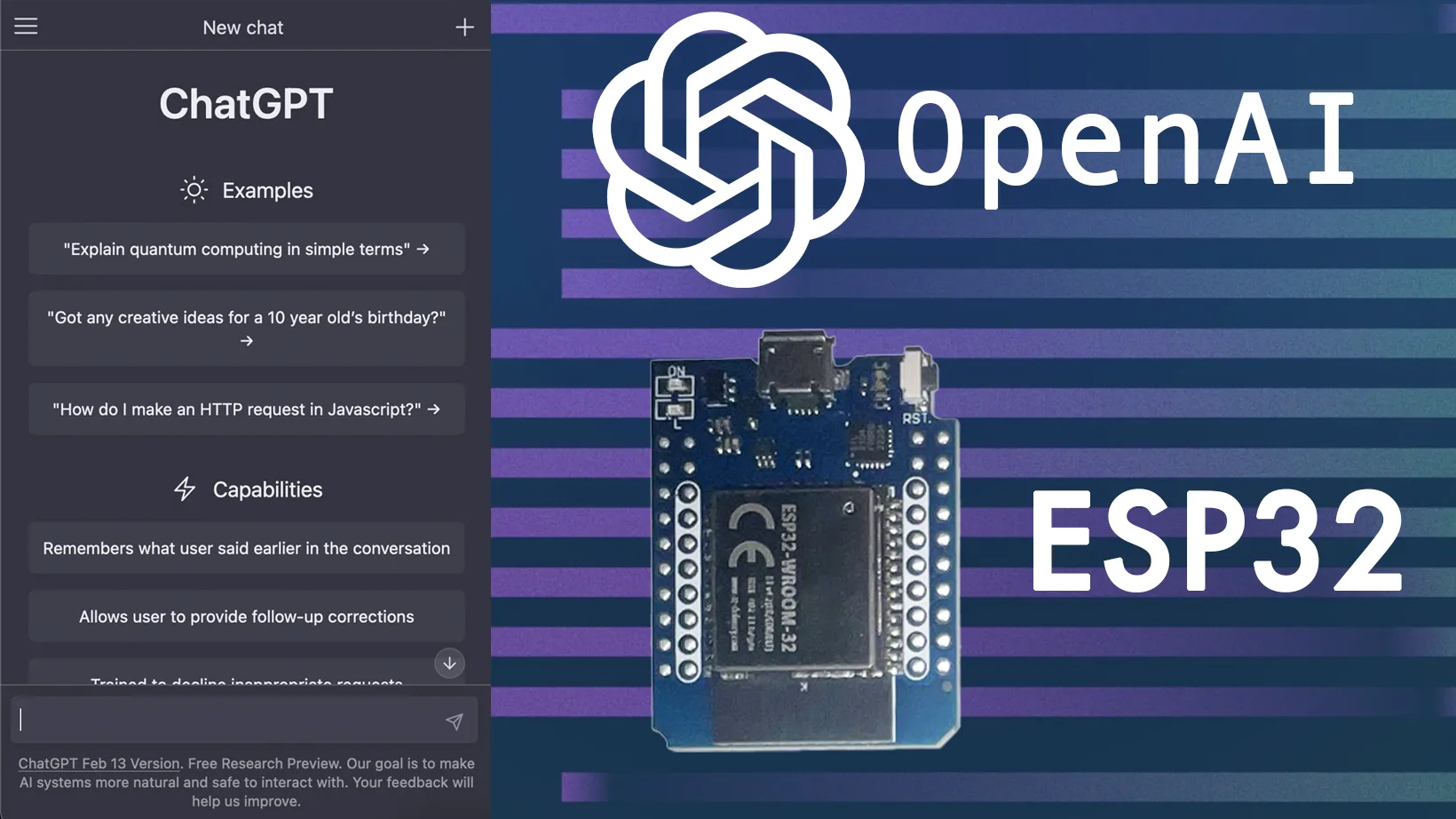 Integrating the ChatGPT with ESP32 Microcontroller