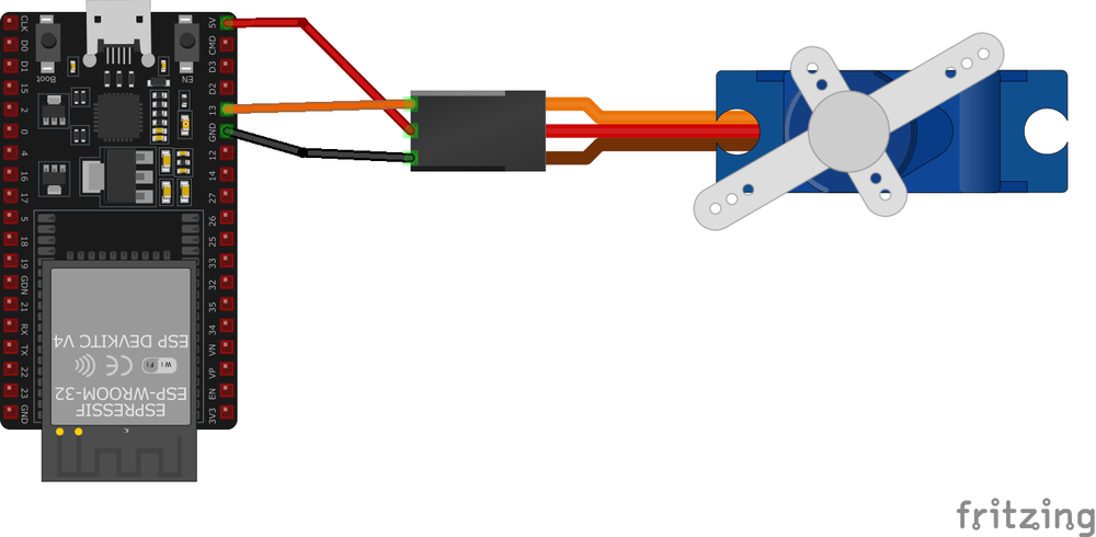 General Servo wiring with ESP32