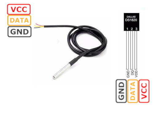 DS18B20 Dallas Temperature Sensor pinout